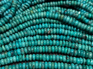 genuine turquoise rondelle beads