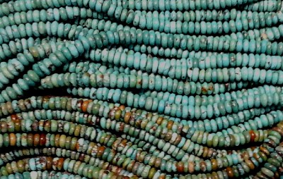 genuine turquoise rondelle beads