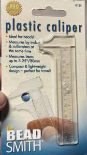 Plastic caliper measuring gauge